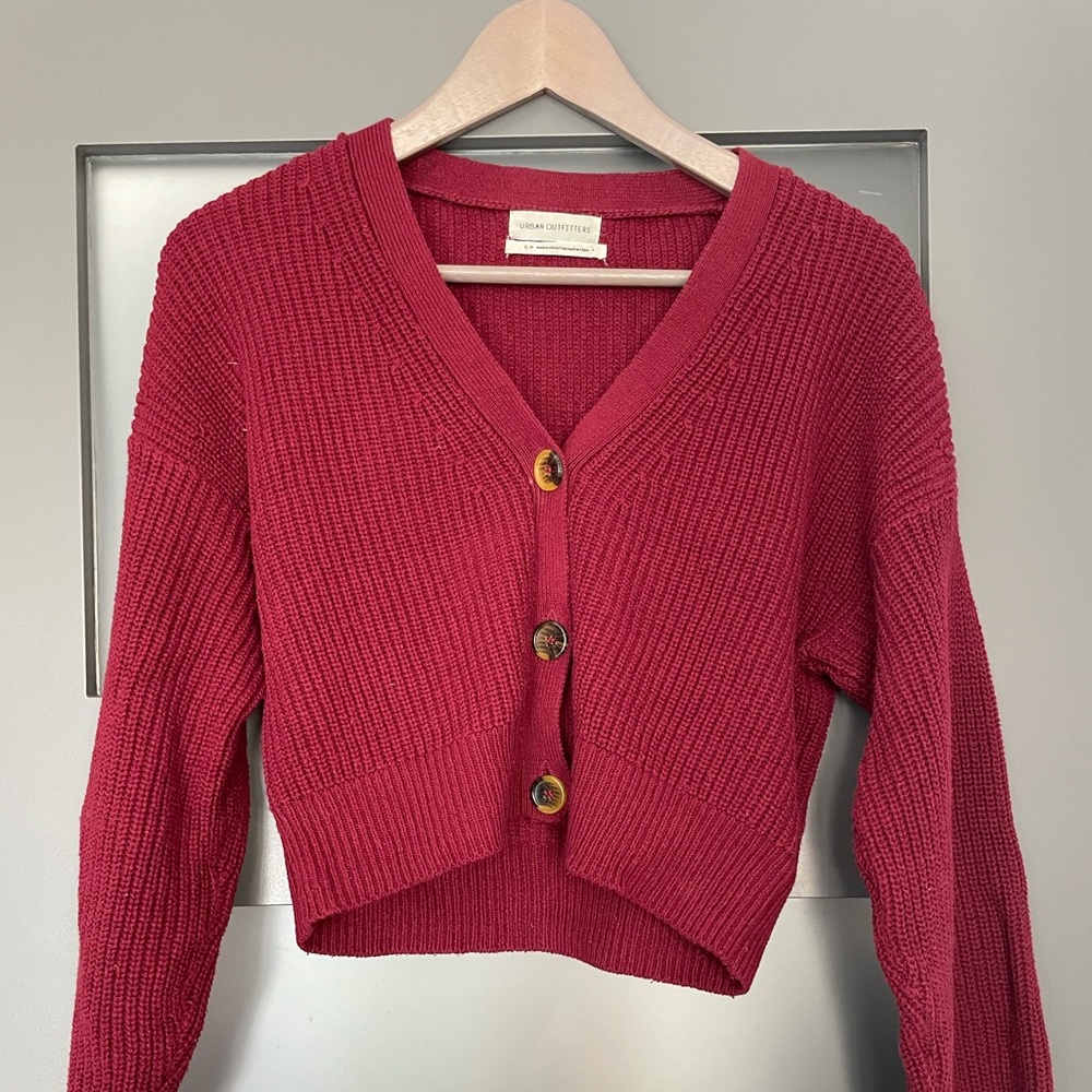 UO Ribbed Knit Cardigan - Picture 2 of 3
